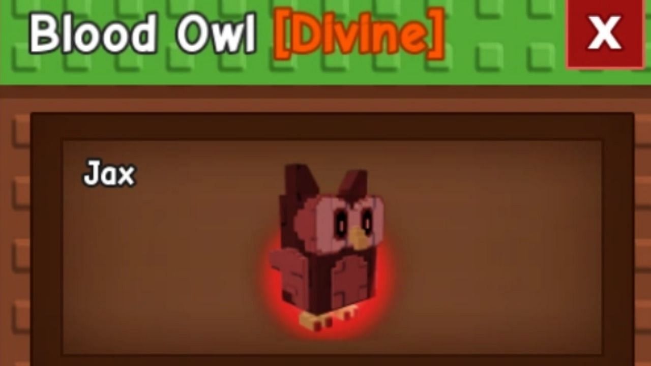 The Blood Owl is a Divine Pet (Image via GAG Fandom)